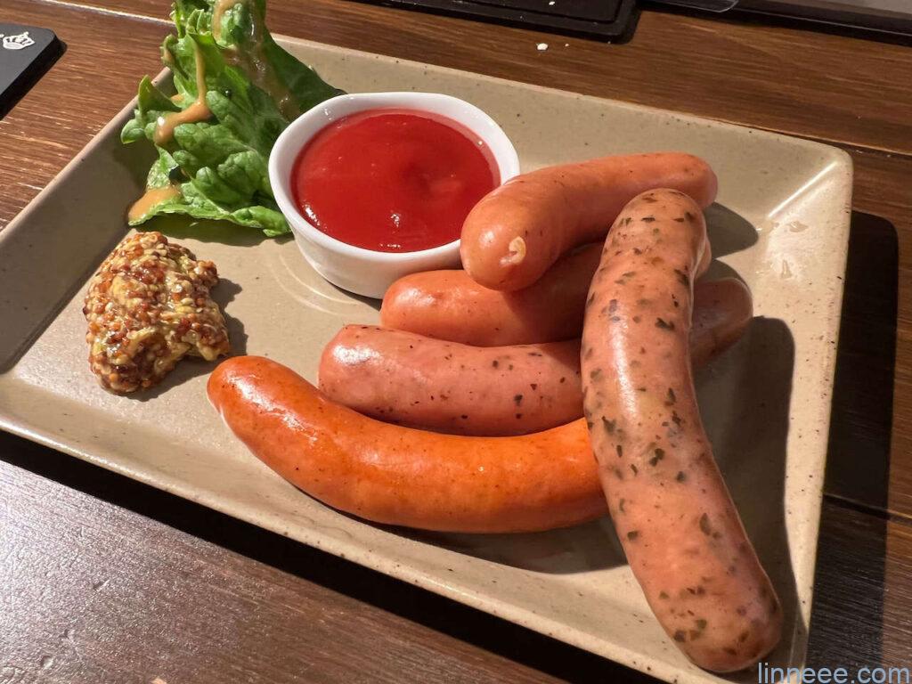 町家バルのソーセージ盛り合わせ