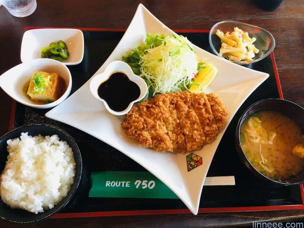 鳥羽のルート750で食べたカツ定食ランチ